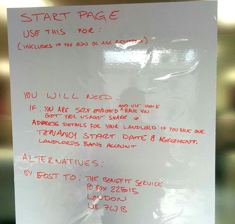 Speaking to call centre staff I found out what was required to complete the form and an estimate for completion time.